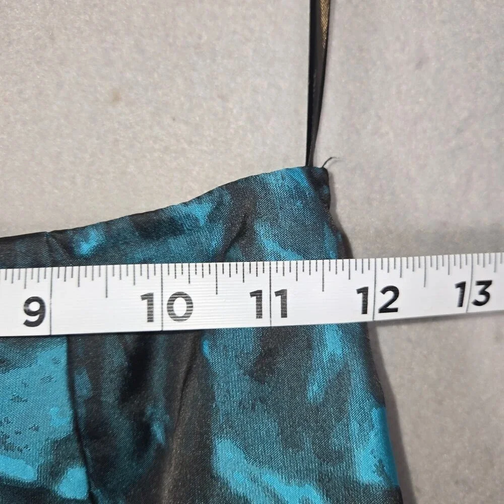 For tigerchik Sherri Hill Size 4 Strapless Gown Teal Black Floral - Picture 10 of 11